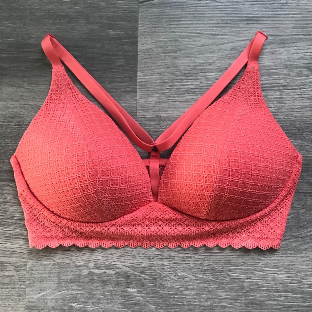NWOT VS PINK Bralette Coral Lace